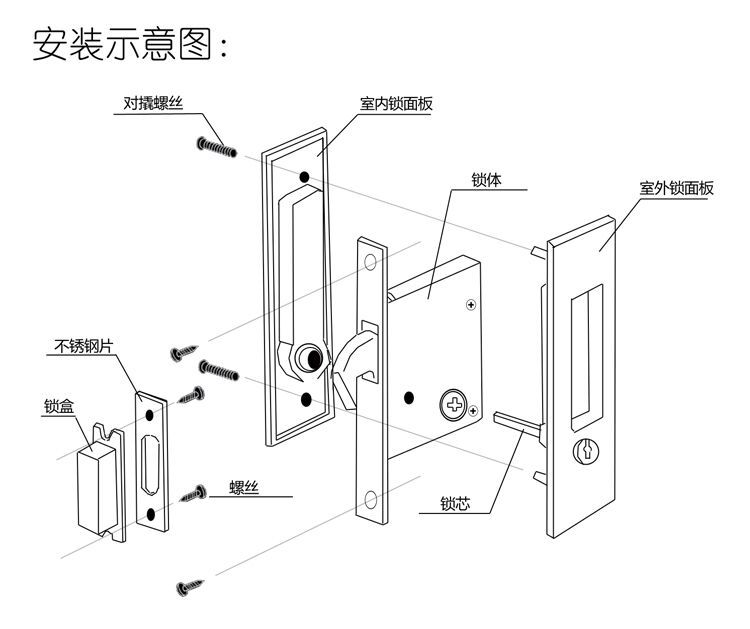 榴莲视频黄下载APP榴莲视频在线RSL-605ET 新款移门锁（带钥匙）