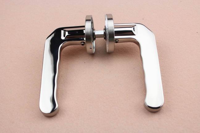 Satin Hollow Types Furniture Handles Door handle Lock Set for Internal