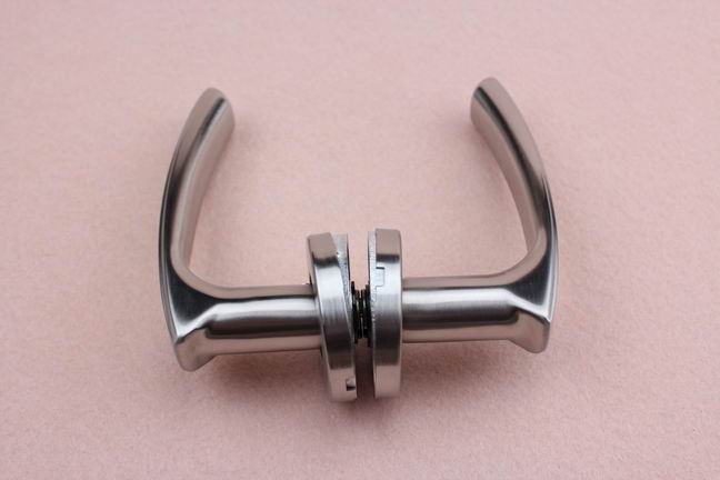 Hollow Tube Stainless Steel Lever Door Handles on roset