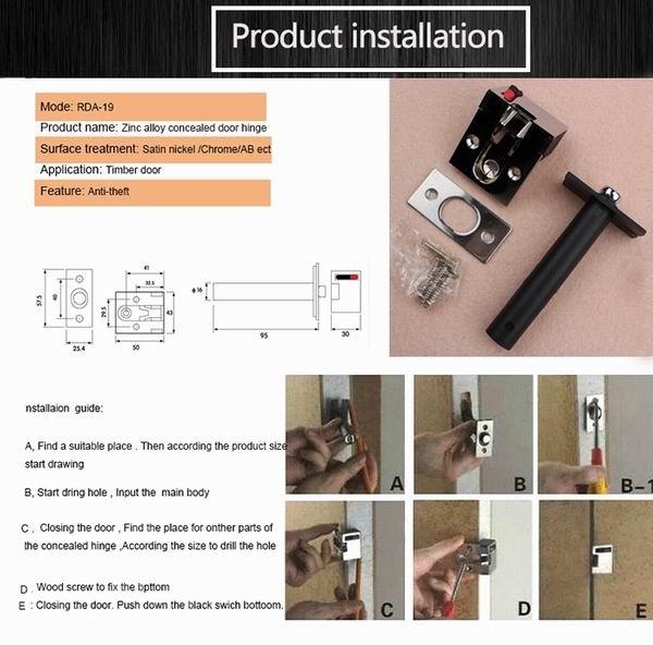 Zinc Alloy material concealed Door safety door chain 1 buyer